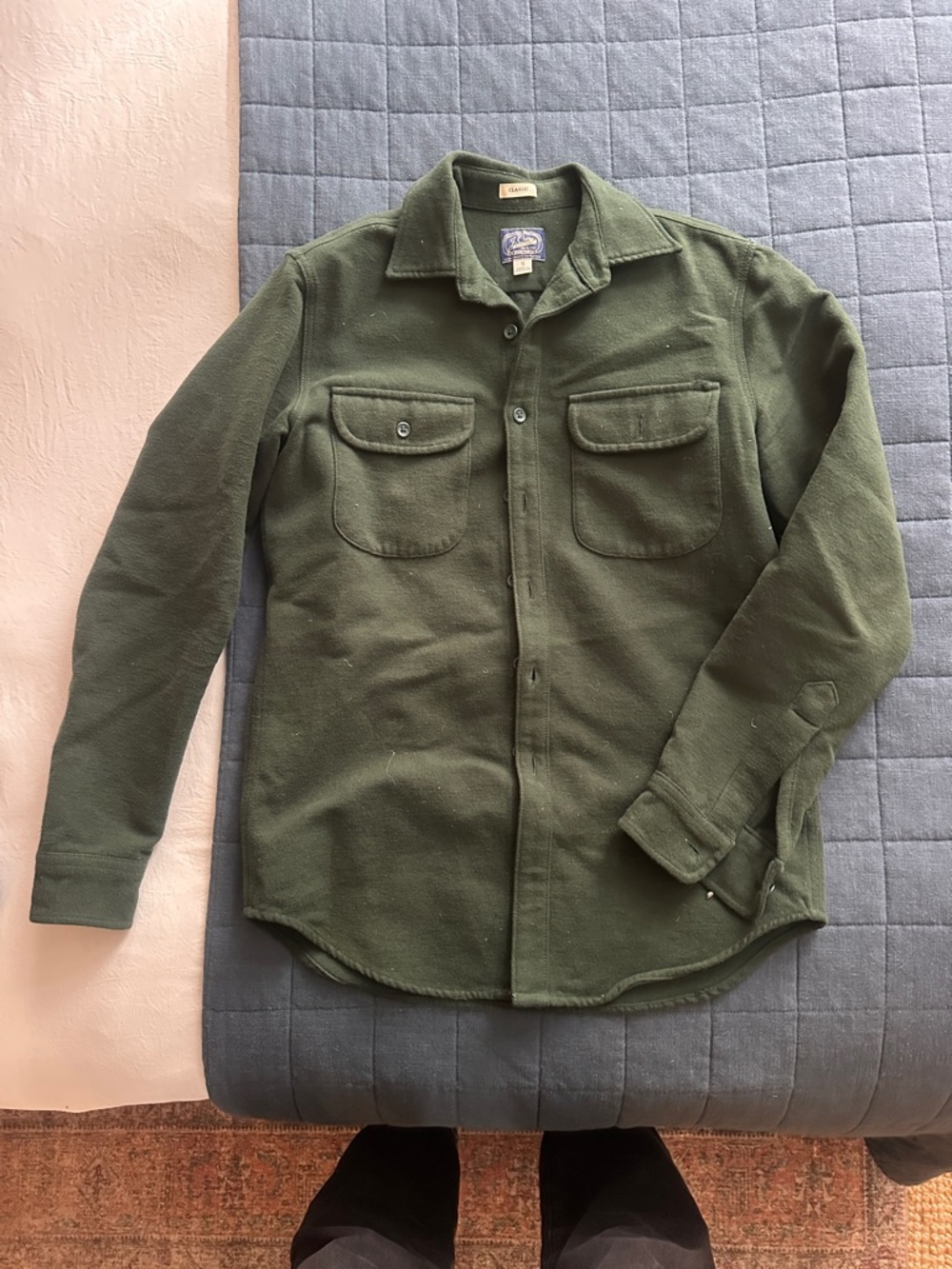 J. Crew Green Casual Button-Down Shirt Jacket